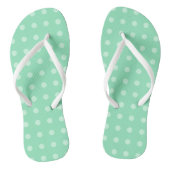 Mint Green Dotted Sjabloon Classic Design Elegant Teenslippers (Voetbed)