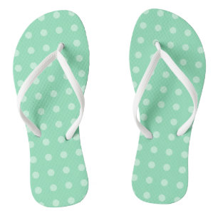 Mint Green Dotted Sjabloon Classic Design Elegant Teenslippers