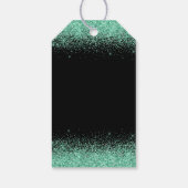 Mint Green Dress Faux Glitter Quinceanera Cadeaulabel (Achterkant)