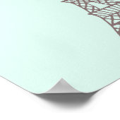 Mint Green Eiffel Tower Wall Art Poster (Hoek)