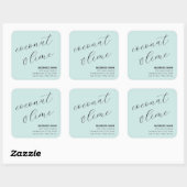 Mint Green Elegant Candle Cosmetische Sticker Labe (Vel)