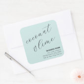 Mint Green Elegant Candle Cosmetische Sticker Labe (Envelop)