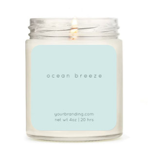 Mint Green Elegant Candle Cosmetische Sticker Labe