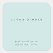 Mint Green Elegant Candle Cosmetische Sticker Labe (Voorkant)