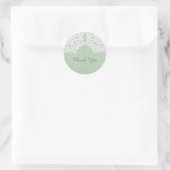 Mint Green Elegant Lace Dank u Stickers (Tas)