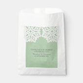 Mint Green Elegant Lace Favor Bags Bedankzakje (Voorkant)