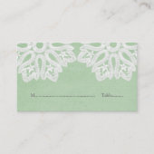 Mint Green Elegant Lace Place Kaarten Plaatskaartje (Voorkant)