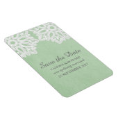 Mint Green Elegant Lace sparen de Datum Flexi Magn Magneet (Rechterzijde)