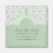 Mint Green Elegant Lace sparen de Magnet van de Da (Voorkant)