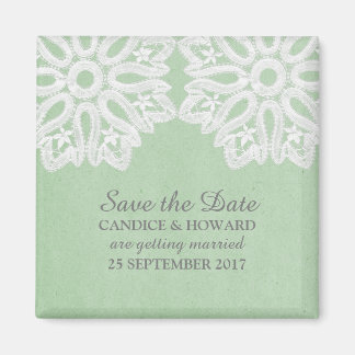 Mint Green Elegant Lace sparen de Magnet van de Da