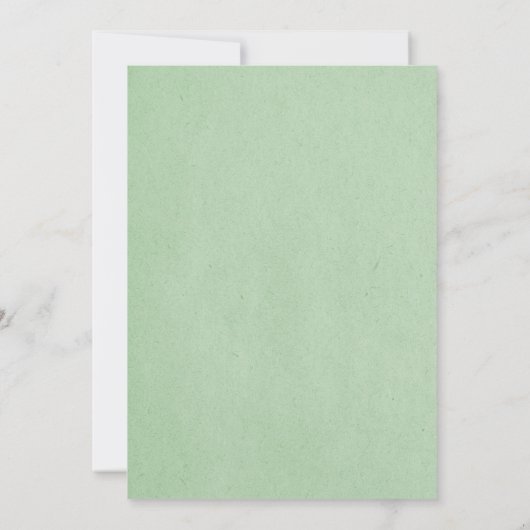 Mint Green Elegant Lace Wedding Invite Kaart (Achterkant)