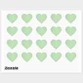 Mint Green Elegant Pattern. Mode kleurendruk Hart Sticker (Vel)