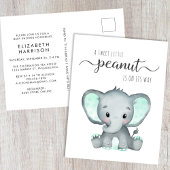 Mint Green Elephant Baby shower Uitnodiging Briefkaart