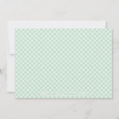 Mint Green Elephant Little Bird Baby shower Kaart (Achterkant)