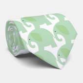 Mint Green Elephant Stropdas (Opgerold)