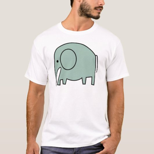 MINT GREEN ELEPHANTS T-SHIRT (Voorkant)