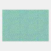 Mint Green en Blue Polka Dot Pattern Inpakpapier Vel (Voorkant 3)