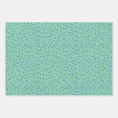 Mint Green en Blue Polka Dot Pattern Inpakpapier Vel (Voorkant 2)
