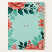 Mint Green en Coral Beach bruiloft Planner (Achterkant)