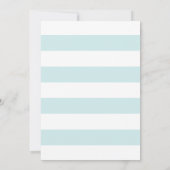 Mint Green en Faux Gold Stripes Baby shower Kaart (Achterkant)