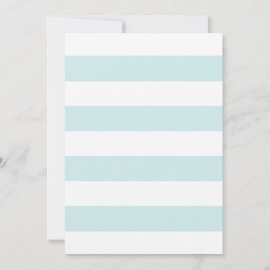 Mint Green en Faux Gold Stripes Baby shower Kaart (Achterkant)