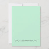 Mint Green en Gold Glitter Baby shower Invitation Kaart (Achterkant)
