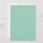 Mint Green en Gold Glitter Rectangle Bat Mitzvah Kaart (Achterkant)