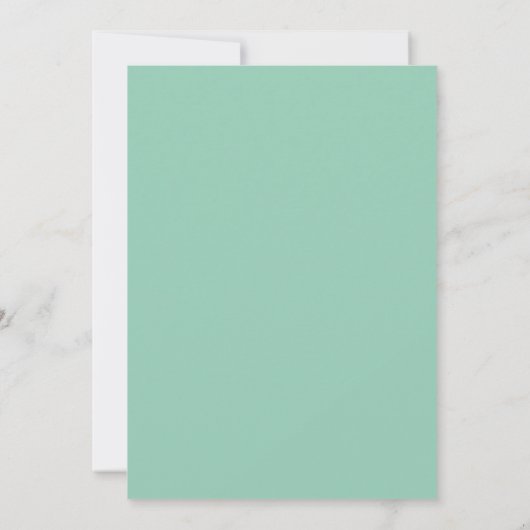 Mint Green en Gold Glitter Rectangle Bat Mitzvah Kaart (Achterkant)