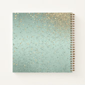 Mint Green en Gold Glitter - Vrijgezellenfeest Notitieboek (Achterkant)