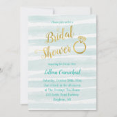 Mint Green en Gold Waterverf Vrijgezellenfeest Kaart (Voorkant)