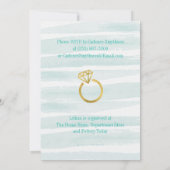 Mint Green en Gold Waterverf Vrijgezellenfeest Kaart (Achterkant)