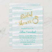 Mint Green en Gold Waterverf Vrijgezellenfeest Kaart (Voorkant / Achterkant)