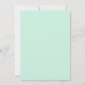 Mint Green en Grey Baby shower Invitation Kaart (Achterkant)
