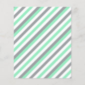 Mint Green en Grey Stripe Elephant - Prijs Flyer (Achterkant)