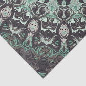 Mint Green en houtskool Mandala Patroon Tissuepapier (Detail)
