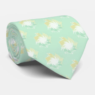 Mint Green en Mustard Yellow Pastel Pattern Stropdas