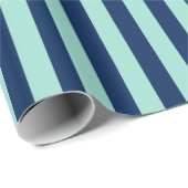Mint Green en Navy Stripes Cadeaupapier (Rol Hoek)