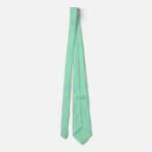 Mint Green en Pastel Blue Stripes Stropdas (Achterkant)