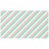 Mint Green en Peach Modern Stripes Tafelkleed (Voorkant (Horizontaal))