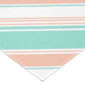 Mint Green en Peach Modern Stripes Tafelkleed (Gekanteld)