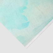 Mint Green en Persimmon Pink Weathered Damask Tissuepapier (Detail)