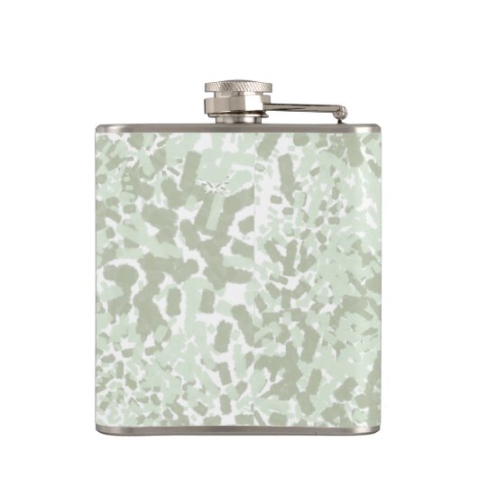 Mint Green en Sage Green Waterverf met Monogram Heupfles (Achterkant)