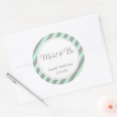Mint Green en Silver Glitter Bedankt Sticker (Envelop)