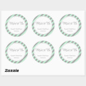 Mint Green en Silver Glitter Bedankt Sticker (Vel)