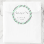 Mint Green en Silver Glitter Bedankt Sticker (Tas)