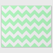 Mint Green en White Chevron Cadeaupapier (Vlak)