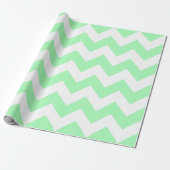 Mint Green en White Chevron Cadeaupapier (Uitgerold)