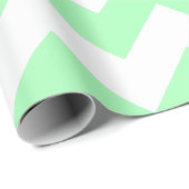 Mint Green en White Chevron Cadeaupapier (Rol Hoek)