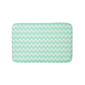 Mint Green en White Chevron Pattern Badmat (Voorkant)