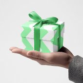 Mint Green en White Chevron Pattern Cadeaupapier